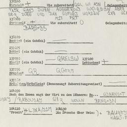 Western questionnaire, answ...