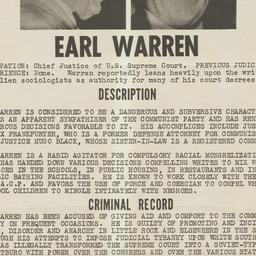 Wanted for Impeachment: Ear...
