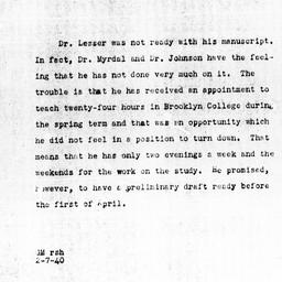 Memorandum of conversation ...
