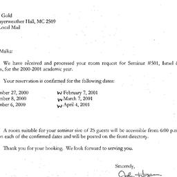 Correspondence, 2001-06-16....