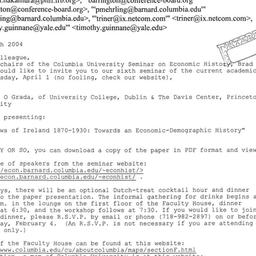 Announcements, 2004-04-01. ...