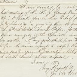 YMCA. Letter