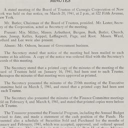 Board Meeting, 3/20/1941