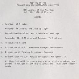 Meeting of the Finance and ...