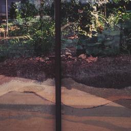 Exterior view, detail of ga...