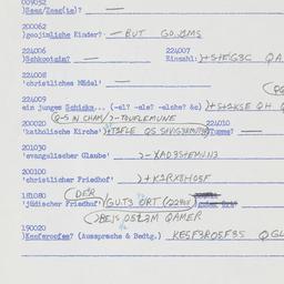 Western questionnaire, answ...