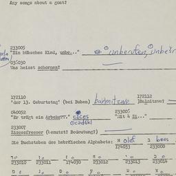 Western questionnaire, answ...