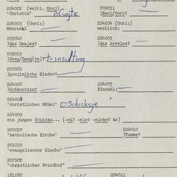 Western questionnaire, answ...