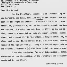 Letter from Rowena S. Hadse...
