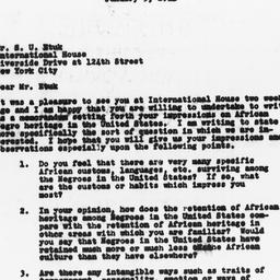 Letter from Guy B. Johnson ...