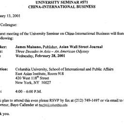 Announcements, 2001-02-28. ...