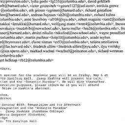 Announcements, 2005-05-06. ...