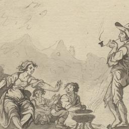 Peasant Family Beside a Bra...