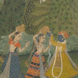 Krishna in a Garden with Tw...