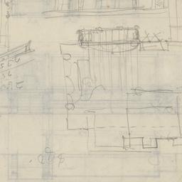 Entrance plan, section, det...