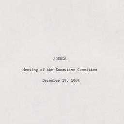 Executive Committee Meeting