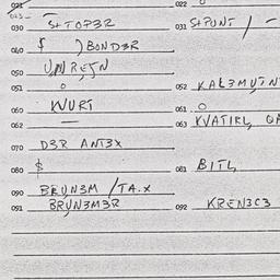 Eastern questionnaire, answ...