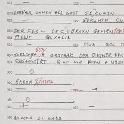 Eastern questionnaire, answ...