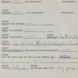 Western questionnaire, answ...