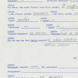 Western questionnaire, answ...