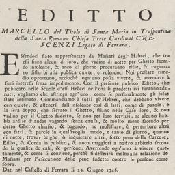 Editto. Marcello del Titolo...