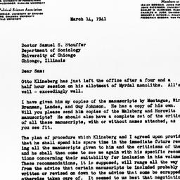 Letter from Donald Young to...