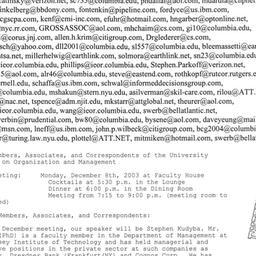 Announcements, 2003-12-03. ...