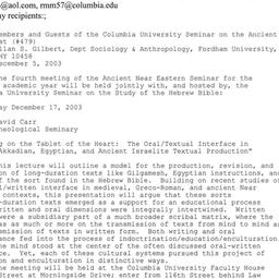 Announcements, 2003-12-17. ...