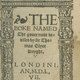 Boke Named the Governour