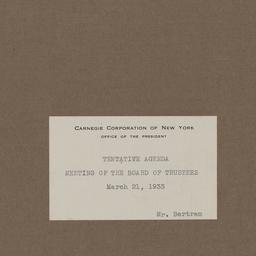 Board Meeting, 3/21/1933