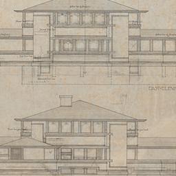 Working drawing #4: East, w...