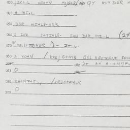 Eastern questionnaire, answ...