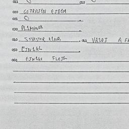 Eastern questionnaire, answ...