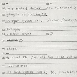 Eastern questionnaire, answ...