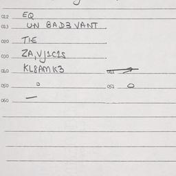 Eastern questionnaire, answ...