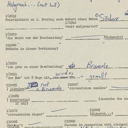 Western questionnaire, answ...
