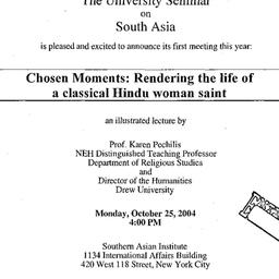 Announcements, 2004-10-25. ...