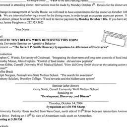 Announcements, 2004-10-14. ...