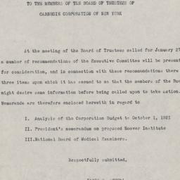 Board Meeting, 1/27/1921