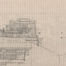 Working drawing #7: East, w...