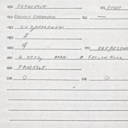 Eastern questionnaire, answ...