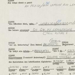 Western questionnaire, answ...