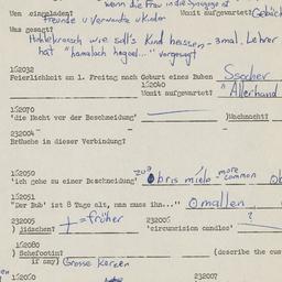 Western questionnaire, answ...