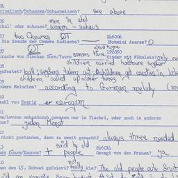 Western questionnaire, answ...