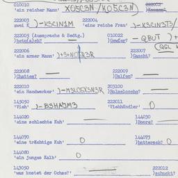 Western questionnaire, answ...