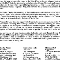 Announcements, 2001-12-13. ...