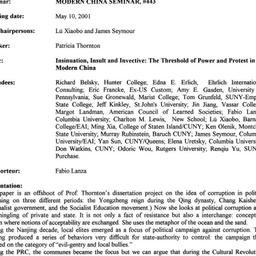 Minutes, 2001-05-10. Modern...