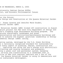 Announcements, 2005-03-02. ...