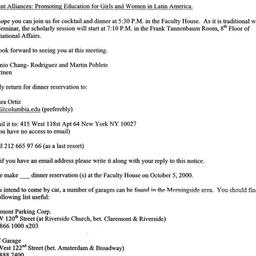 Announcements, 2001-11-08. ...