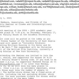 Announcements, 2005-02-17. ...